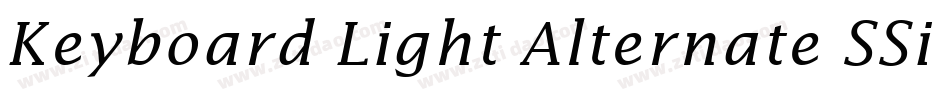 Keyboard Light Alternate SSi Light Alternate字体转换